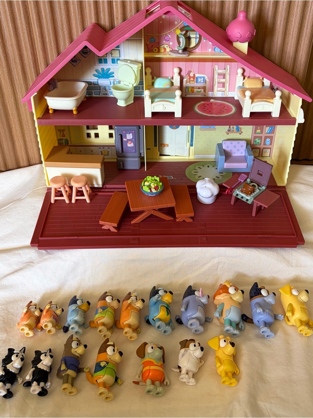 Bluey Heeler Family Home Playset Big Lot with Car, School, Figures, & Furniture - Picture 4 of 15